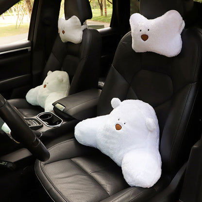 Vehicle Head Restraint Neck Protector Plush Cartoon